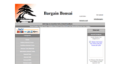 Desktop Screenshot of bargain-bonsai.co.uk