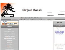 Tablet Screenshot of bargain-bonsai.co.uk